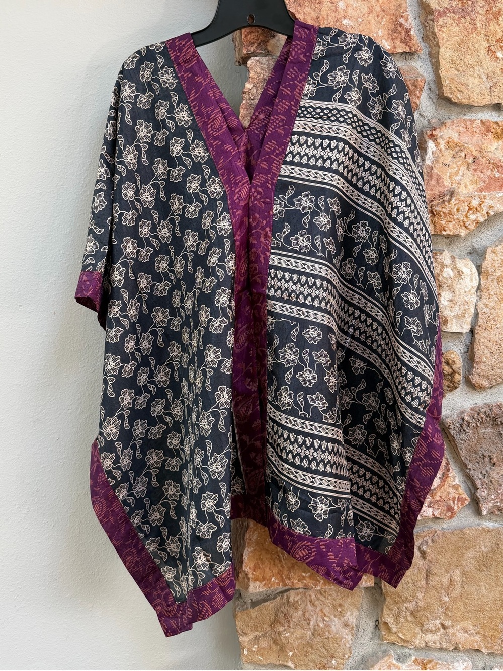 NWT Jaded Gypsy Sari Pancho Top